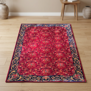 Tapis persan en soie pure fait main, tapis design moderne exclusif, noué à la main, antidérapant, lavable, décoration de sol de luxe - Product Image 5