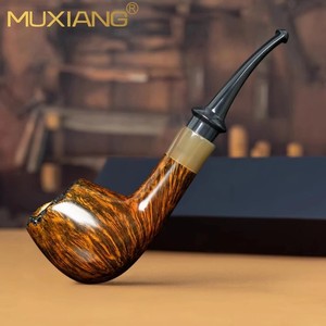 Handmade Bent Tobacco Pipe Heather Wood Large Pufferfish Shape 3mm Mouthpiece Wholesale For Smoking - Product Image 3