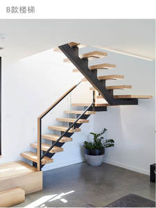 Scale Diritte Personalizzate in Acciaio al Carbonio con Gradini in Legno - Product Image 4