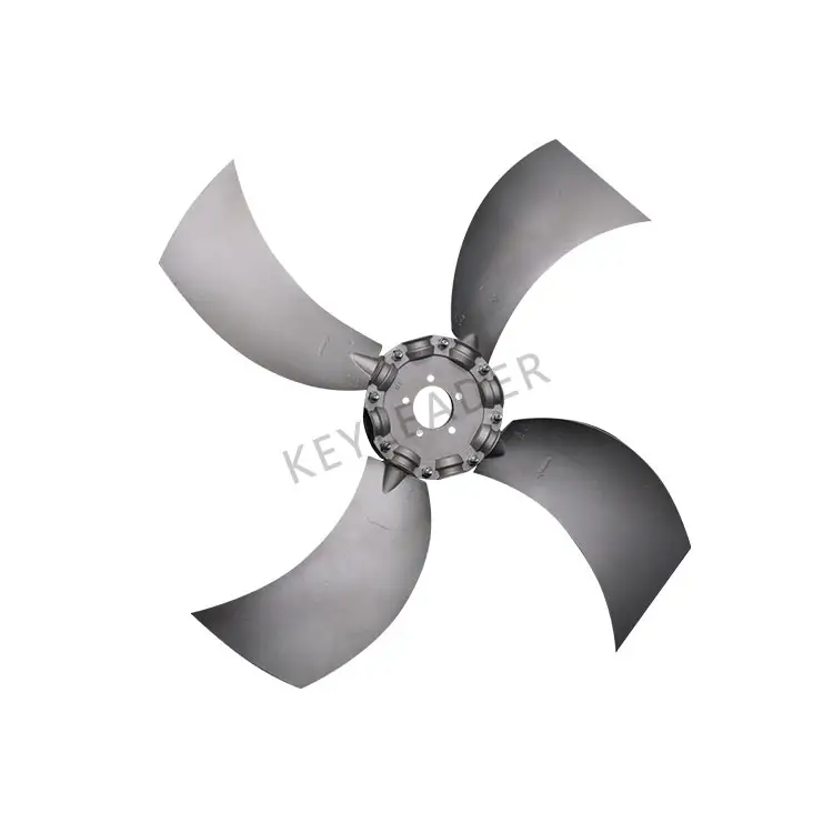 S14H industrial cooling fan blades 4 leaves aluminum alloy impeller for smoke ventilation