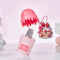 Botol Parfum Ukuran Perjalanan 50ml 1.6fl.oz Bentuk Gelas Silikon Portabel Gantungan Kunci Aroma Kopi Karamel Plum Vanila Semprotan Es Krim