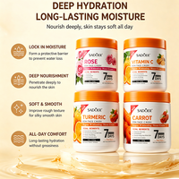 Crème hydratante pour le corps OEM 500g pour peaux sèches avec beurre de cacao, extrait de carotte, acide hyaluronique, blanchiment de la peau