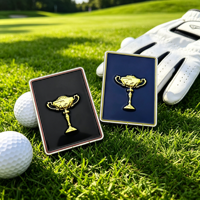Marcador de alineación de pelotas de golf magnético de metal blanco en blanco, personalizado con imagen impresa, herramienta de dibujo de líneas con clip magnético para gorra