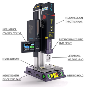 Soudeuse à soufflet à ultrasons 20kHz nouvelle condition 220V soudeuse en plastique pour filtres et sacs pour briquet à <span class=keywords><strong>gaz</strong></span> - Product Image 2