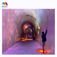 Salle d'expérience immersive interactive 360° 3D holographique Magic Space avec projecteur de lumière tunnel aquatique