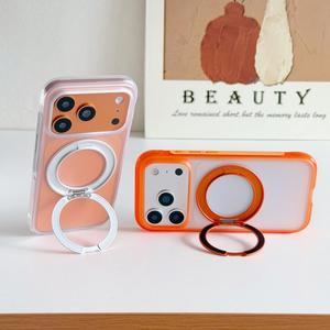 Nouvelle <span class=keywords><strong>Coque</strong></span> de Téléphone Magnétique Rotative avec Anneau, Couleurs Vibrantes, Dos Mat Translucide, Anti-Chute, Vente en Gros - Product Image 4