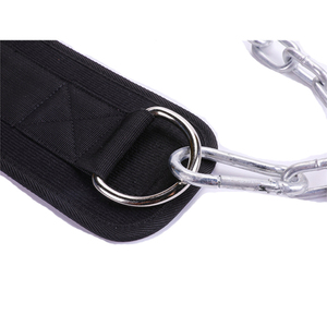 <span class=keywords><strong>Ceinture</strong></span> de dips robuste pour <span class=keywords><strong>musculation</strong></span> et fitness avec logo personnalisé et chaîne en acier pour dips et tractions - Product Image 6