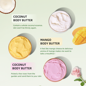Vente en Gros de Beurre Corporel Hydratant et Hydratant pour le Corps Rose Noix de Coco Mangue Vegan Bio Non Gras - Product Image 4