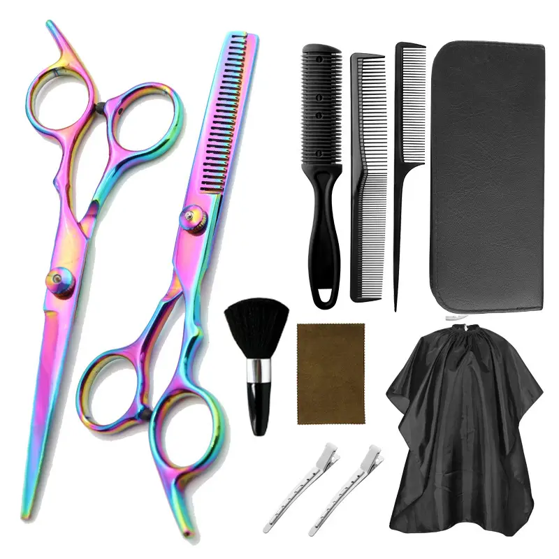 Profession elles Friseur-Haarschneidwerkzeug-Kit Custom Salon Barber Haircut Scissors Kit