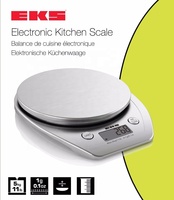 Groothandel Ronde RVS Elektronische Keukenweegschaal met Digitaal Display, Op Batterijen, Gewichtmeting, 5 Jaar Garantie