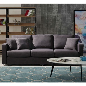 Canapé 3 places en tissu, salon moderne et bon marché, gris clair, Design nordique - Product Image 5