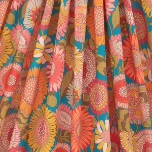 Mais vendidos multicolor tecido algodão floral por metro