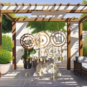 Venta al por mayor de atrapasol de cristal natural obsidiana de cuarzo transparente atrapasol colgante Feng Shui para curar la decoración del hogar carillón de viento de piedra - Product Image 3