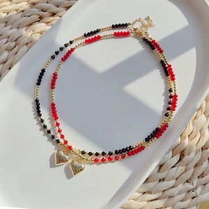Kkhandmade el yapımı kristal kolye gerdanlık bohem tarzı kalp kolye boncuk çiçek desen ile kadın moda parti hediye için - Product Image 1