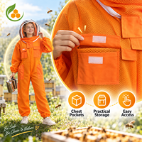 Combinaison d'apiculture 3D en maille, protection intégrale avec voile, respirante, vêtement de travail pour apiculture, poches utilitaires
