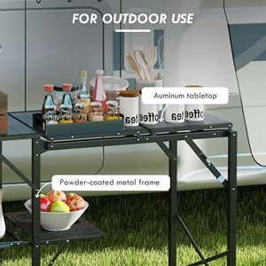 DB, gran oferta, mesa de cocina portátil para campamento, estación de cocina plegable con soporte de linterna ajustable y ganchos colgantes para acampar - Product Image 2