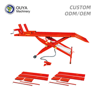 Table élévatrice hydraulique pour moto 1000 LBS, rampe de chargement en acier pour ATV, quad, garage, atelier