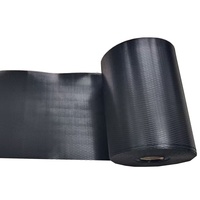 Membrane d'étanchéité noire en LDPE - DPC haute résistance pour la protection contre l'humidité des murs de fondation - Bande d'étanchéité