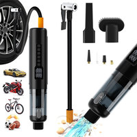 Gonfleur de pneus sans fil et aspirateur de voiture 12V, mini compresseur d'air électrique portable pour voiture, vélo et moto