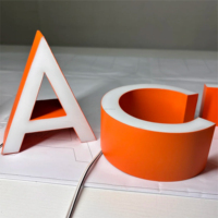 Lettres en résine époxy LED lumineuses et étanches, personnalisables en 3D, haute luminosité, durabilité, couleurs variées pour entreprises et parcs