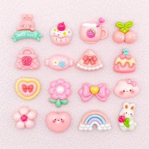 Accesorios de Resina de Animales de Dibujos Animados Variados al por Mayor, Adornos de Pegamento en Crema de 2 cm Pintados para Proyectos de Manualidades DIY - Product Image 3