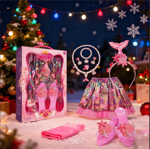 Set Tutù da <span class=keywords><strong>Sirena</strong></span> con Accessori per Feste <span class=keywords><strong>di</strong></span> Bambine, Set Corona da Principessa per <span class=keywords><strong>Giochi</strong></span> <span class=keywords><strong>di</strong></span> Ruolo - Product Image 4