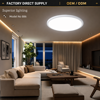 Direct usine - Plafonnier LED OEM/ODM à spectre complet, CRI 98 élevé, télécommande, montage en saillie pour chambre à coucher