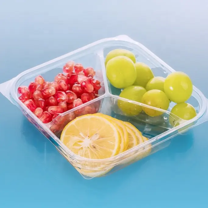 Bandeja de plástico desechable para embalaje de frutas, oferta