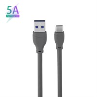 MOQ personalizado 10 USB a tipo C Cable cargador de teléfono móvil USB C PD 5A Cable de datos de carga rápida