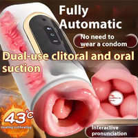 Masturbateur masculin automatique en silicone à double tête, avec contrôle intelligent et simulation de sexe oral, modèle 'Airplane Cup', personnalisé en usine