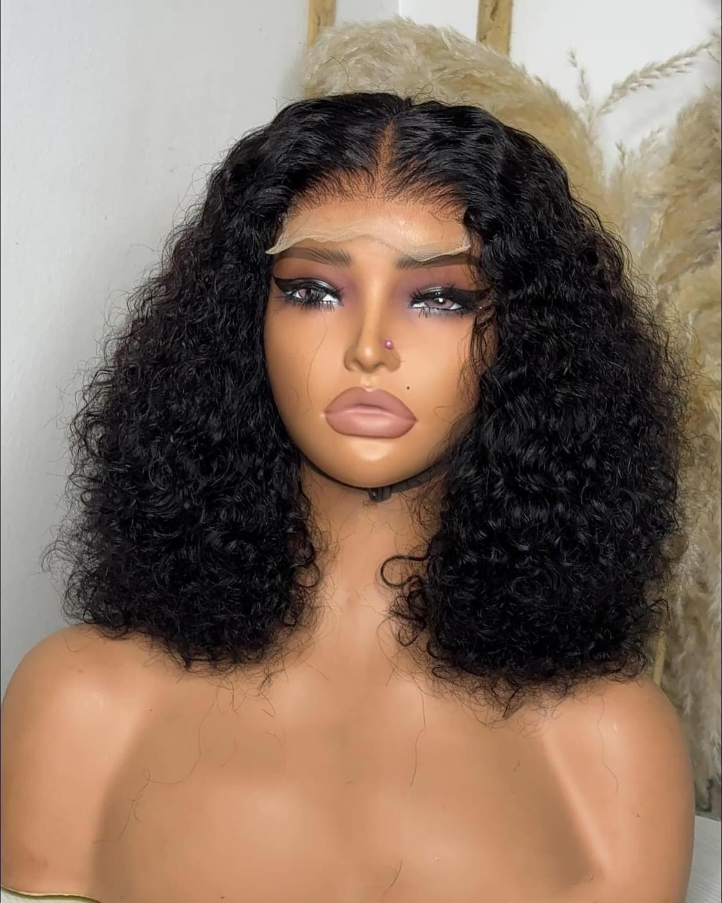 curly black