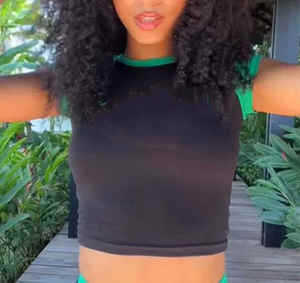 Moda gótica Hip-Hop verano bordado banderas Tops camisetas ropa de calle High Street Retro Casual gráficos Crop Top - Product Image 4