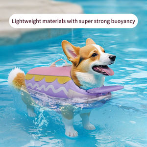 Pakaian renang anjing jaket pelampung untuk anjing stabil antiguling rompi keselamatan air antitersedak dengan berbagai warna untuk berenang hewan peliharaan - Product Image 5
