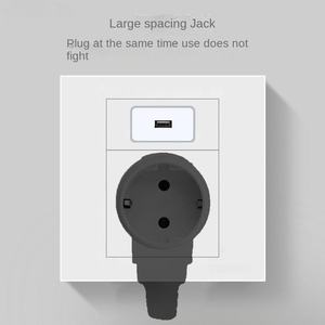Interrupteur mural électrique domestique standard et prise avec prise allemande de prise de terre standard PanelOutlet - Product Image 2