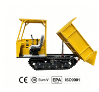 Mini-dumper à transmission à variation continue, dumper chenillé diesel, dumper chenillé personnalisé pour la montagne