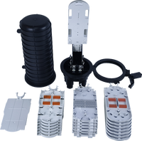 IP68 Waterproof Vertical Dome Optical Fiber Splice Closure 288C Fiber Cable Junction Box With Complete Installation Fittings