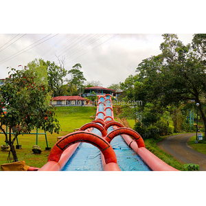 Grand toboggan aquatique gonflable à une voie pour la ville, jeu sportif extérieur, parc aquatique géant pour enfants - Product Image 2