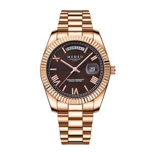 Nuovo Orologio da Polso di Lusso da Uomo con Cinturino in Acciaio Inossidabile, Impermeabile, al Quarzo, Finitura Oro, Argento, Oro Rosa, Stile Antico Sportivo in Lega - Product Image 1