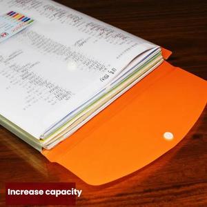 Factory Price 2pcs /Pack A4 Transparent Plastic <strong>File</strong> <strong>Folder</strong> 11-hole Loose-leaf Pocket <strong>with</strong> <strong>Snap</strong> Closure - Product Image 3