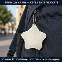 Porte-monnaie étoile en PVC personnalisé, best-seller, porte-clés, mini organisateur de pièces écologique, pendentif, accessoire portable pour usage quotidien
