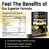 Haccp Pure Himalayan Shilajit Honey Sticks 85 + Trace Minerals,Boost Energy Shilajit pour homme