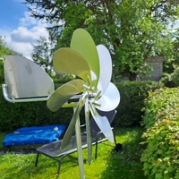 Moulin à vent de jardin personnalisé en acier inoxydable antirouille, sculpture cinétique en métal à roulement à billes, décoration extérieure pour pelouse