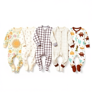 Venditore caldo Super morbido stampa tutine di bambù per bambini guanti pigiami per bambini - Product Image 1