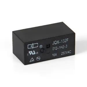 Relé electromagnético de alta potencia para uso General, 16A, 8A, 250VAC, PCB, plástico sellado, JQX-132F