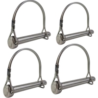 Goupille de blocage d'arbre de prise de force (PTO) pour attelage de remorque, en acier inoxydable/acier au carbone, finition brillante, norme DIN, 1/4 pouce