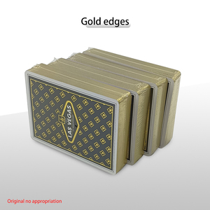 Бесплатный образец индивидуального дизайна печати и логотипа высокого качества с золотыми краями и золотой штамповкой глянцевая лакированная Бумага Игральные карты для покера - Product Image 2