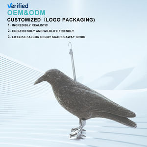 Estatua de <span class=keywords><strong>Cuervo</strong></span> de Plástico con Plumas Negras, Simulación Realista, Decoración Ecológica para Jardín - Product Image 2