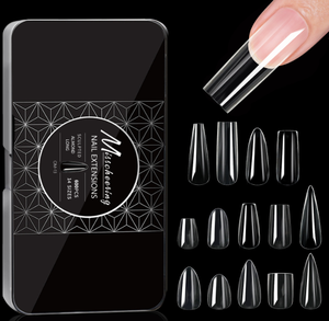 Placa Transparente de PP para Extensión de Uñas, Forma Almendrada, Stiletto, Francesa, Corta, Cuadrada, Trapezoidal - Product Image 1