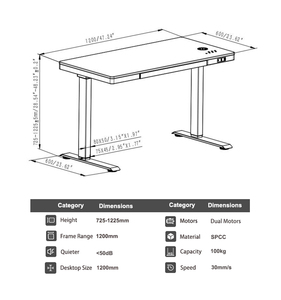 2jrf2 Điện Đứng Bàn Bằng Gỗ Có Thể Điều Chỉnh Máy Tính Bảng Với Chiều Cao Có Thể Điều Chỉnh Ngăn Kéo Ngồi Đứng Văn Phòng Bàn - Product Image 2