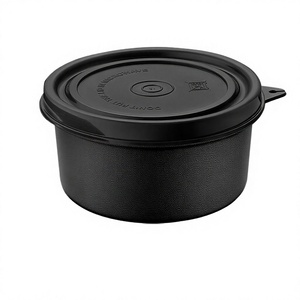 Deluxe Eco Friendly Black <b>Lunch</b> <b>Box</b> Polished Camping Food Carrier with Lock Lid With Plastic <b>Lunch</b> <b>Box</b> - Product Image 1